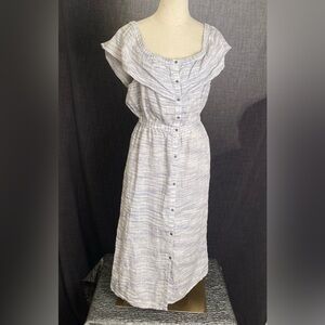 Lucky striped off the shoulder dress size Medium